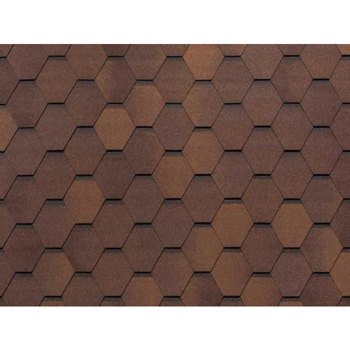 Гибкая черепица Тегола Business Plus Мозаика Сосновая кора